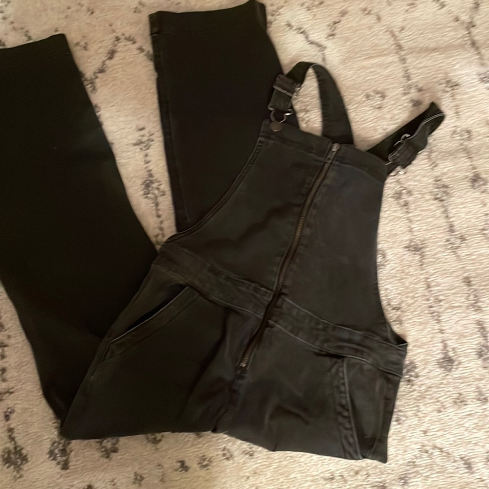 Brand new girls dark denim overalls